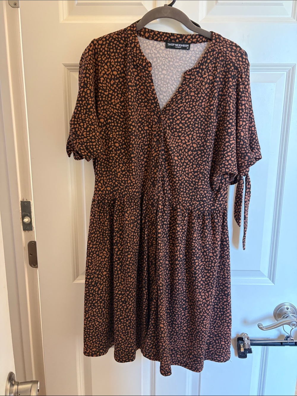 Shop New Nord Brown & Black Printed Mini Dress